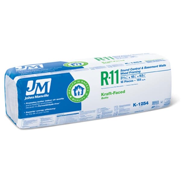 Johns Manville 90005455 R11 15 X 93 In Kraft Batt JO576618 Zoro Johns manville 90005455 r11 15 x 93 in kraft batt jo576618 zoro